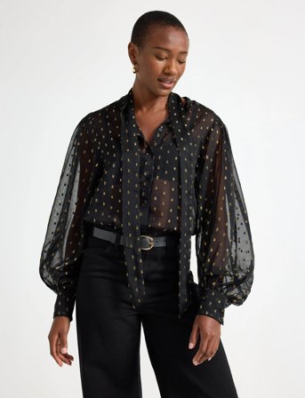 Lindex Blouse Dorothea - Black - XS