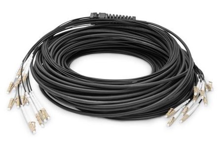 Digitus Breakout cable 12 Fibers, OM4, LC/UPC-LC/UPC universal, color black, 150m