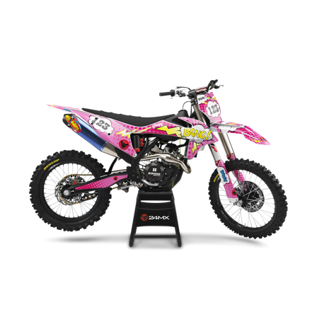 Comic 24MX Barn Dekalkit med namn och nummer - Kawasaki KX 65 2000-2025