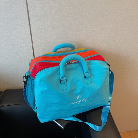 Sports Gym Bag Flerfarget Vaskbar Stor Crossbody Bag (Blå)