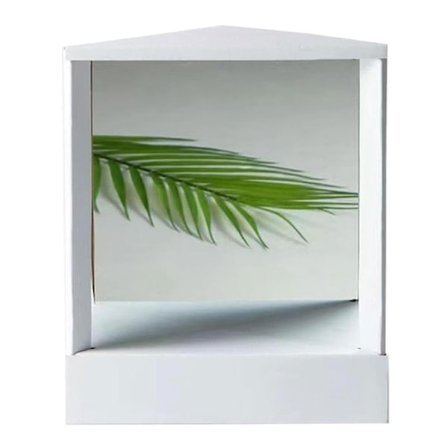 Ekte speil uten reversering, trekantet fast speil uten reversering, invertert speil, speil uten reversering, bilde av sminke speil ekte ingen speil 