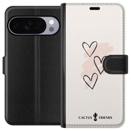 Yhteensopiva Lompakkokotelo Google Google Pixel 10 Pro XL Cactus and Friends - Soft Romance Sketch