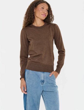 Saint Tropez Milasz Pullover - Brown - XL