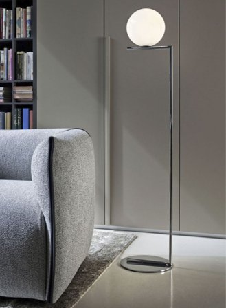 IC F2 gulvlampe H185 - krom