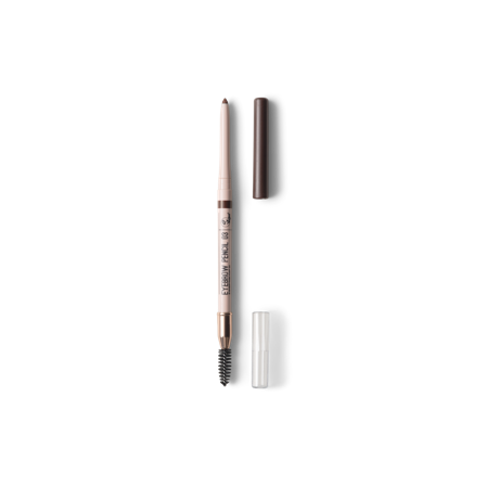 Ecooking Eyebrow Pencil 03 - Mørkebrun for Naturlig og Markant Brynlook, Vandfast og Voksbaseret med Børste