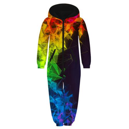 Kids 3d Digital Print Jumpsuit Animal Printed Front Zip Bodysuit