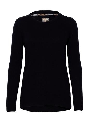 Barbour Pendle Crew Kn Pullover Svart Barbour*Betinget Tilbud