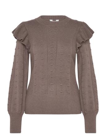 Objjulia Knit L/S Re Pullover 134 Brown Object