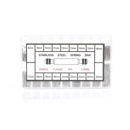 Reparasjonssett for klokker, 360 klokkepinner, fjærstenger og verktøy