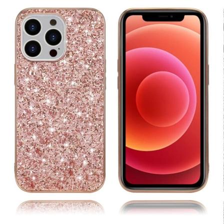 Glitter iPhone 13 Pro Max Suojakotelo - Ruusukulta Pink