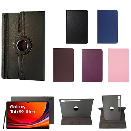 360 fodral Samsung Galaxy Tab S9 Ultra skärmskydd skal rosa -