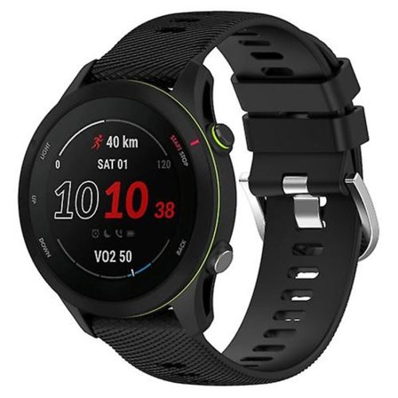 För Garmin Forerunner255 22mm Cross Textured Silicone Watch Band