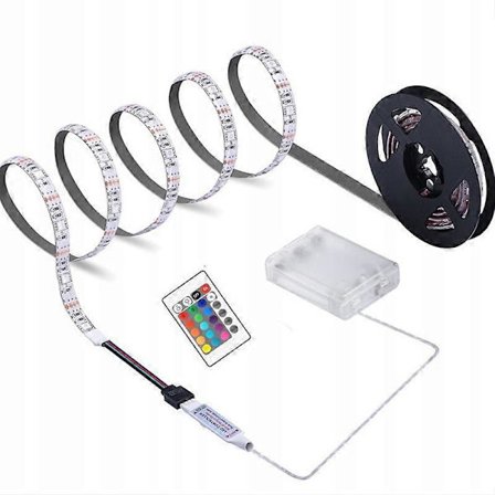 LED-strip med fjernbetjening, batteridrevet [DB]