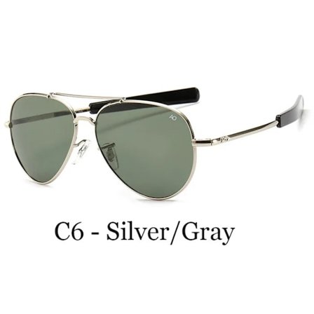 Märkes Solglasögon Herr Armé MILITÄR MacArthur Aviation Stil AO General Solglasögon Amerikanska Linser Optiskt Glas Oculos De Sol