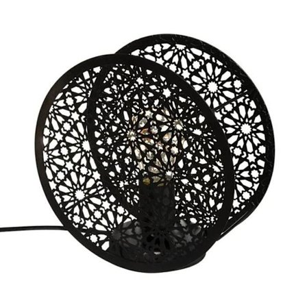 Rund Bordslampa "Lonzo" 22cm Svart