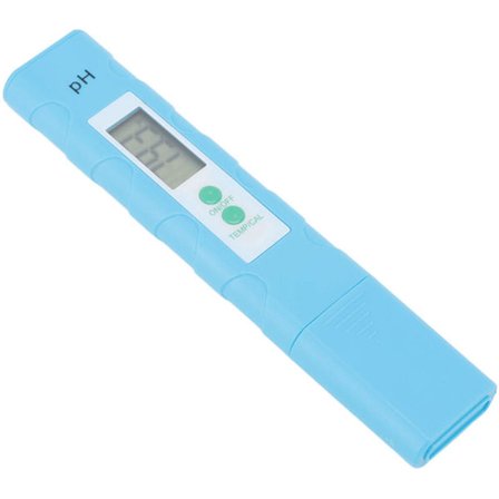 PH-mätare Ljusblå Bärbar Hög Noggrannhet Temperatur Akvarium Simbassäng Syra Alkalisk Digital PH Testpenna