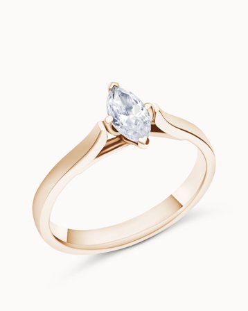 Solitairering Magdalena 18K Rosaguld Naturlig Diamant 0.50 Carat - Forlovelsesringe & Vielsesringe hos Vanbruun