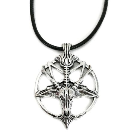 Halsband Get Baphomet Inverterat Pentagram Goat Ockultism Magi