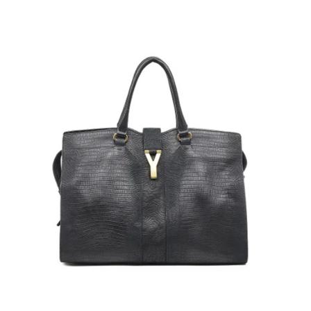 Saint Laurent Vintage Pre-owned Læder hndtasker Sort, Dame Vintage Tasker, Størrelse: ONE Size
