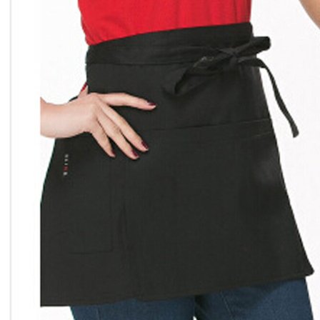 (Svart) Midjeforkle, Vanntett Kokkeforkle, Kjøkken Halvforkle, M