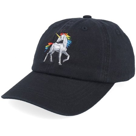 Kinder Seeberger - Schwarz unconstructed Cap - Kinder Paper Origami Unicorn Black Washed Dat Cap / Unstructured @ Hatstore