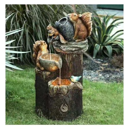 Simuloitu orava virtaava vesi puutarha piha todelliset koristeet s