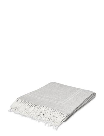 Gant Logo Throw Home Textiles Cushions & Blankets Blankets & Throws Grå GANT