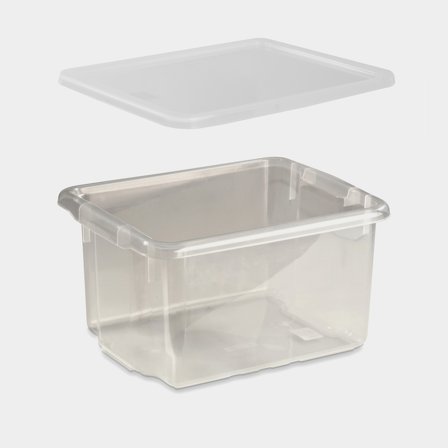 Aufbewahrungsbox mit Deckel Nordiska Plast Nordic, transparent, 365 x 295 x 200 mm, 15 Liter - Boot