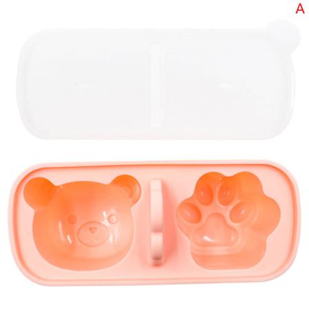 2 Hål Silikon Äggbett Molds Med Lock Baby Ångad Äggkopp