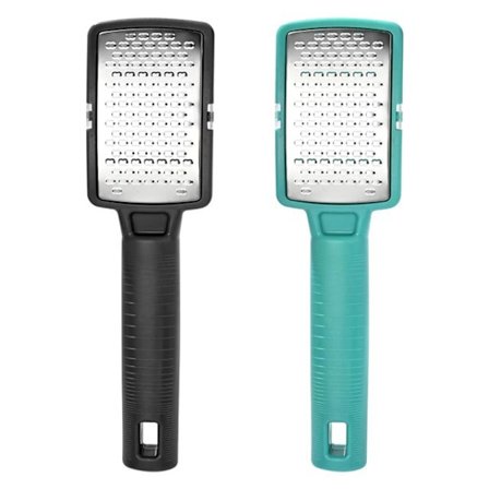 2 stk rustfritt stål kan romme Dander fotplatefil for å fjerne død hud calluses vakre føtter