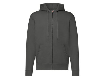 FRUIT OF THE LOOM Zip Hoodie antracitgrå L - Lyreco - Yrkeskläder > Tröjor och Sweatshirts > Zip-tröjor