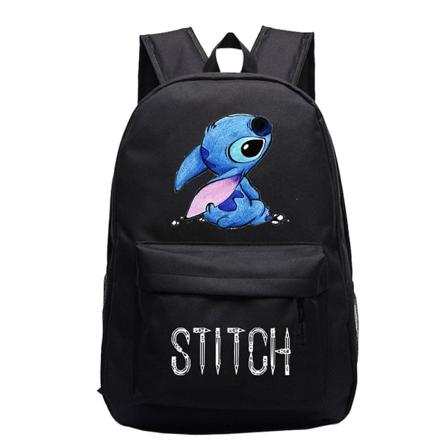 Barn Lilo & Stitch Stor ryggsäck Dragkedja Skolväska Resestudenter Bokväska A