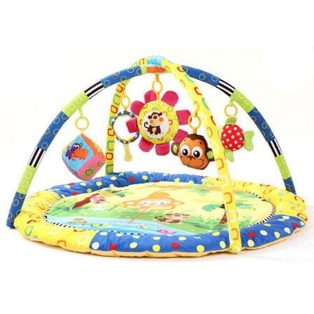2-in-1 leikkialusta, kannettava vauvan ryömintämatto irrotettavilla leluilla