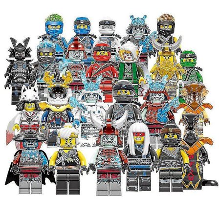 24 kpl Ninjago Minihahmot Kai Jay Sensei Wu Mestari Rakennuspalikat Lelusetti
