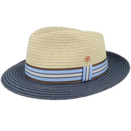 Mayser - Beige straw Hatt - Maleo Paper Braid Beige-gem Trilby Straw Hat @ Hatstore