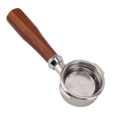 58mm Bundløs Portafilter 2 Ører Rustfrit Stål Træ Håndtag Aftagelig Kaffemaskine Tilbehør til Breville 9 Serie E Classic Palisander
