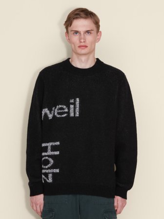 Holzweiler Haza Logo Sweater - Black Mix - Men's - L