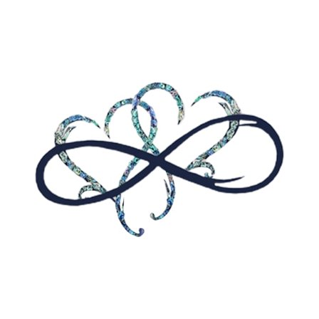 Metall Väggdekoration för Infinity Heart Metall Väggdekor Kärleksskylt Järnkonst Dec