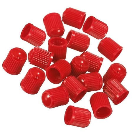 Støvhætter til bildæk, 50 stk. ventilhætte plastik dækventil støvhætter ventilhætte til cykel bil lastbiler motorcykel og cykel rød (LGL)