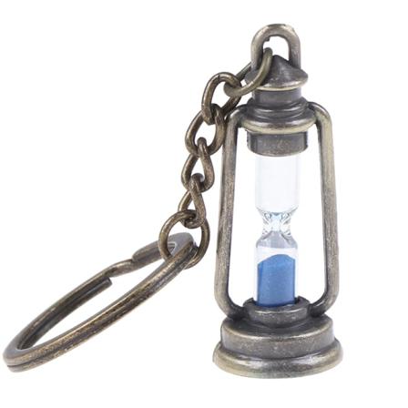 1pc E Metal Lamp Form Timer Timglas Nyckelring Ring Par Ke