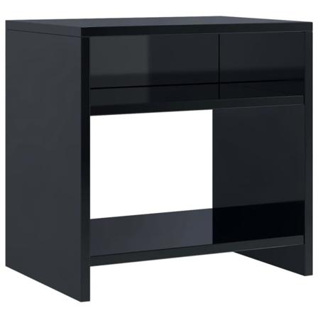 Vidaxl Sängbord Svart Högglans 40x30x40 Cm Konstruerat Trä Svart