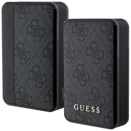 Guess Powerbank 18W GUPB10DP4GEGK 10000mAh svart/svart 4G lær metalllogo