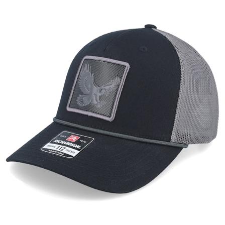 Iconic - Schwarz trucker Cap - Eagle Black Metallic Patch Charcoal/Black Rope Trucker @ Hatstore