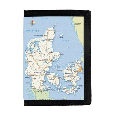 Karta över Danmark Plånbok