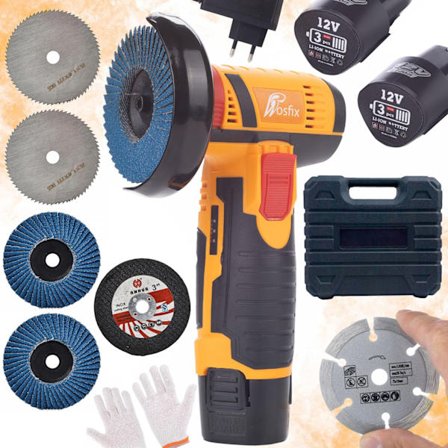 Mini Vinkelsliber Blue Bird 12V MBB12V – 6 Skiver | 2 Batterier | 19500 Omdr/Min | Skæring og Slibning