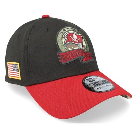 New Era - NFL Schwarz flexfit Cap - Milwaukee Bucks M 39THIRTY NFL Salute To Service 22 Black/Red Flexfit @ Hatstore