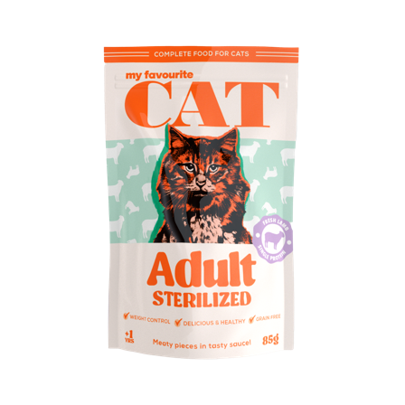 My favourite CAT - Lammeposer 85 g - Katt - Kattefôr & kattemat - Våtfôr og våtmat - ZOO.no