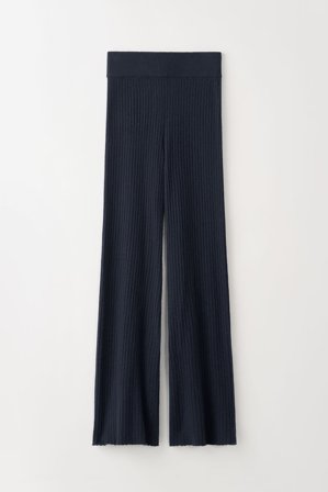 Soft Goat - Ribbed Pants - Women cashmere pants - S - Navy