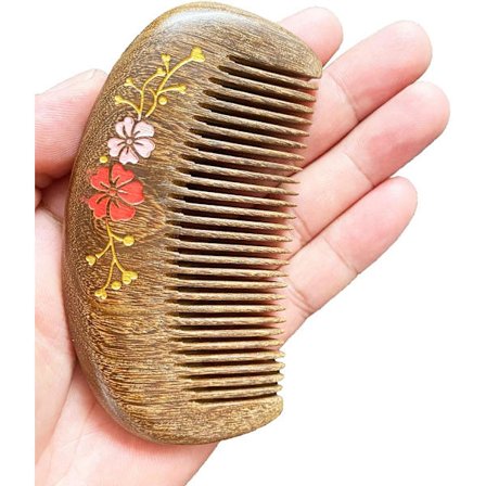 1 naturlig antistatisk sandeltræskam