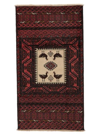 Medallón Pequeño Belouch Alfombra 97X175 Lana